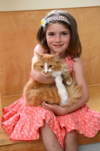 girl with cat